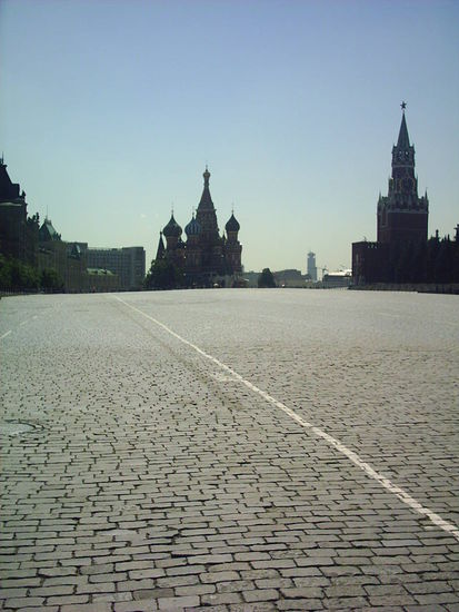 Der Rote Platz am Morgen ist so Leer, wie mein Kopf am heutigen Tag