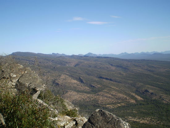 Grampians!
Lavadecken ueber Sandstein! und dann schoen platt erodiert und ueberschoben!