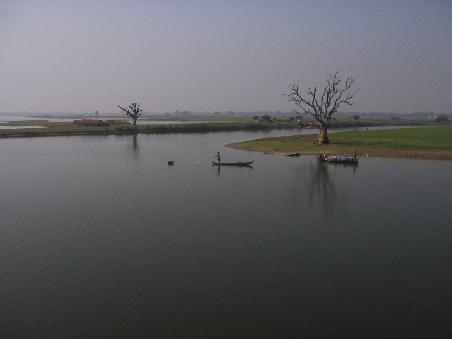 Ausblick von der U Bein’s Brücke am Taungthaman-See