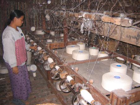 Garnspinnerei in Amarapura