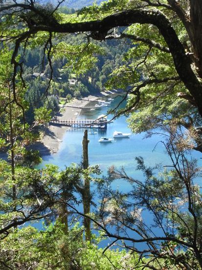 Ausblick auf den Strand von Villa La Angostura.