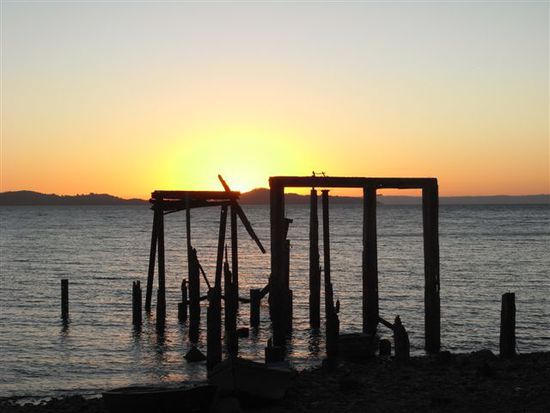 Sonnenuntergang am Puerto Llifén.