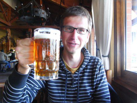 Guat wars, das Toro Bayo, die Bierspezialitaet des Hauses.