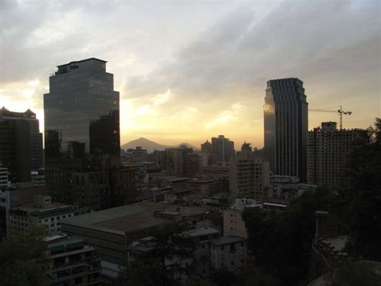 Sonnenuntergang in Santiago