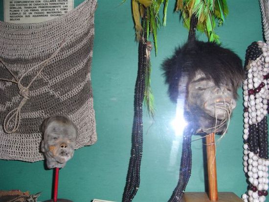 Schrumpfkoepfe im Museo Arqueológico - wie krass ist das bitte?