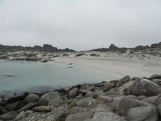Der Strand auf der Isla Damas - das Wetter hat nicht gerade zum Baden eingeladen.