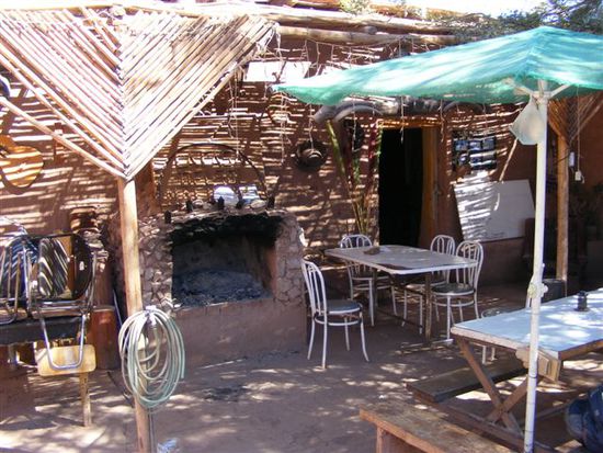 Aufenthaltshof bei unserem Hostel