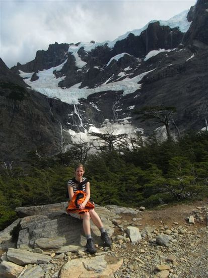 Gletscher im Hintergrund