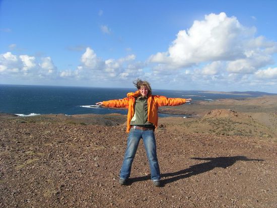Am Aussichtspunkt wehte ordentlich der Wind.