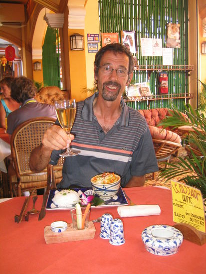 Ein Glas Chardonnay zum Abschluss.