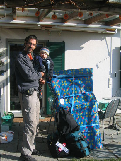 Wiedersehen mit meinem Enkel Joël - daheim.