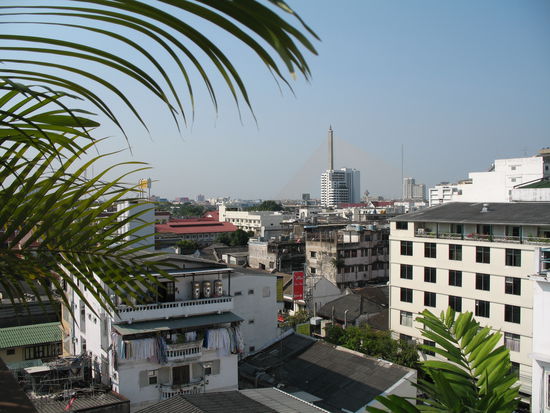 Ausblick vom Dach meine Hotels "Khaosan Palace" in der Khaosan Road