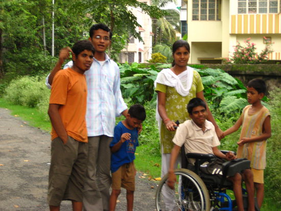 Outing mit Rahul, Brother Ranjeth, Barnabas, Bulbuli, Ravi und Rico (v.l.)