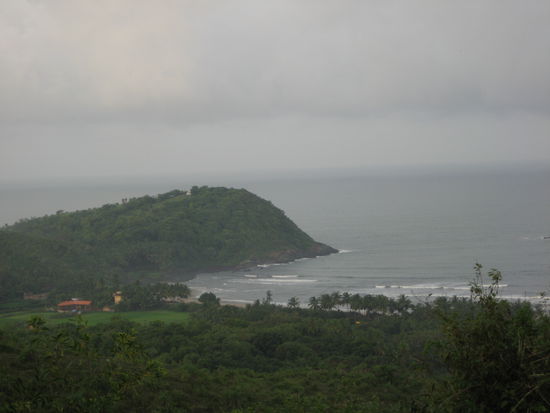 Mit dieser Aussicht wurden wir belohnt, Morgens um acht am Kudle Beach