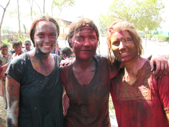 Alle drei bemalten Volunteers