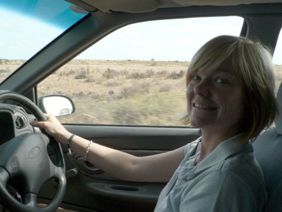 Meli beim links Fahren!