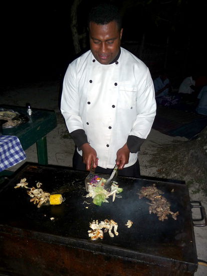 unser monglisches Dinner am Strand