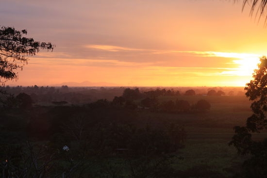 die Aussicht bei Sonnenuntergang