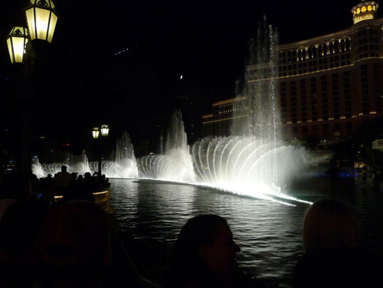 die berühmte Wassershow vor dem Bellagio