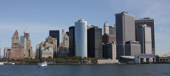 Manhatten von der Staten Island Fähre aus