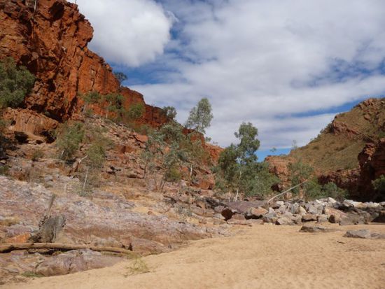 dir Ormiston Gorge - Wanderung durch das Flussbett