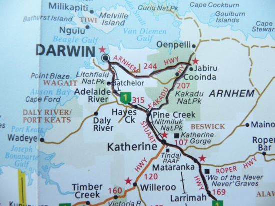 Kakadu N.P. (oben rechts im Bild)