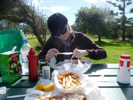 und nach dem ganzen Walgeschaue gabs Fish & Chips