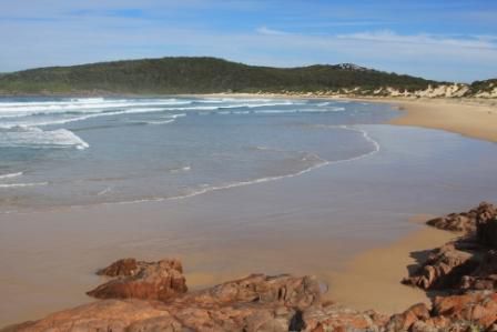 One-Mile-Beach von nahem...