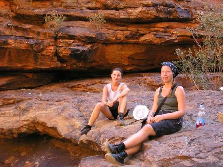 Naterl und Annerl im Kings Canyon (gezeichnet fuers Leben vom vielen Wandern)