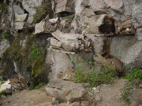 Felsgraeber in den Bergen von Tana Toraja