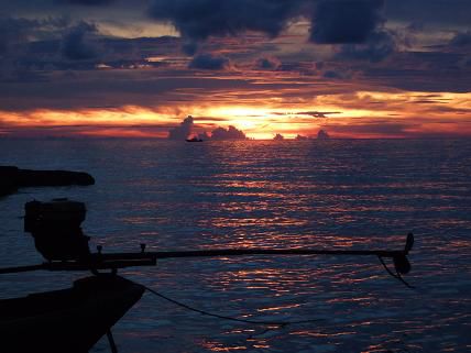 Ja, auch auf Koh Tao geht abends die Sonne unter.