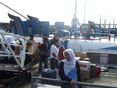 Schiff nach Malaysia