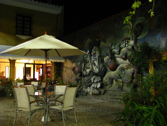 Innenhof meiner schicken Unterkunft