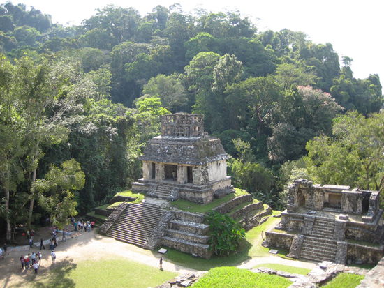 Einer der zahlreichen Tempel in Palenque