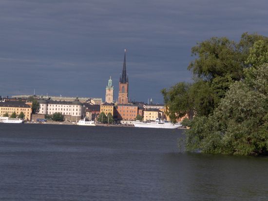 dramatische Stimmung über Stockholm