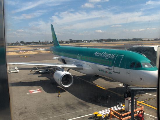 Unser Flieger nach Dublin