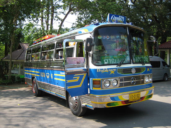 der Bus auf dem Hinweg