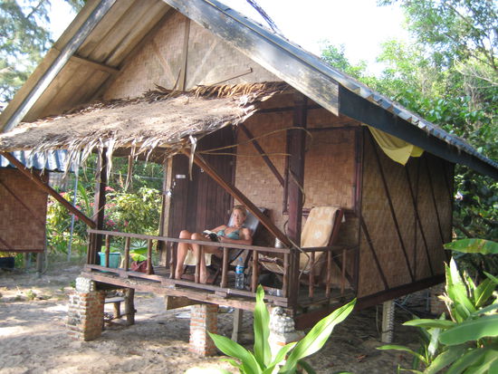 unser Bungalow direkt am Strand