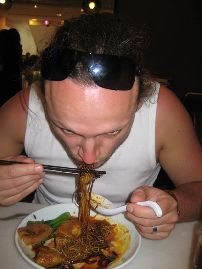 das klappt ja schon ganz gut mit Stäbchen