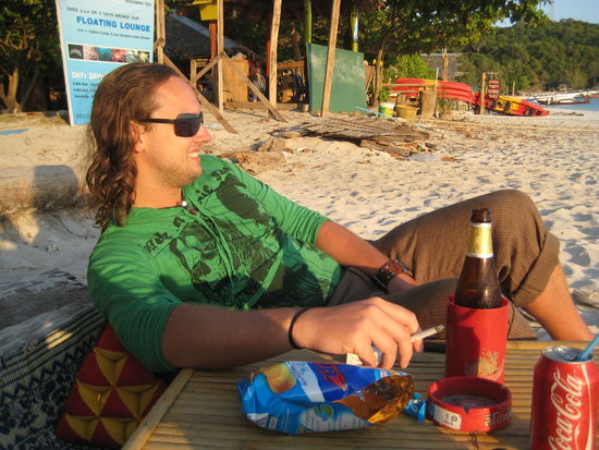 beim Sonnenuntergang