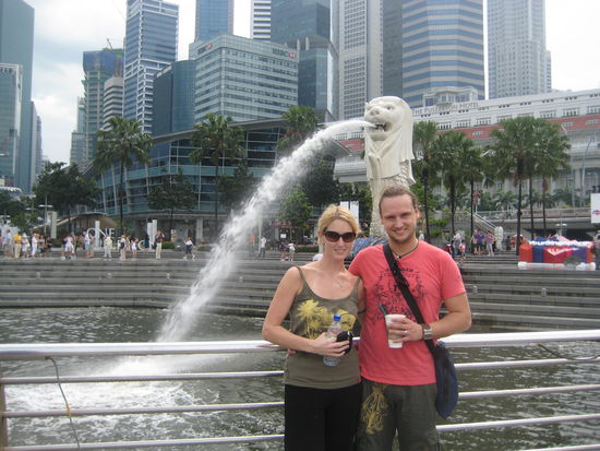 Der Merlion darf "rotzen"