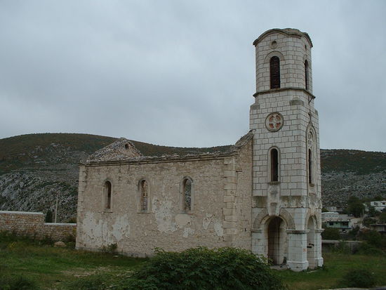 Zerstörte katholische Kirche in Blagaj