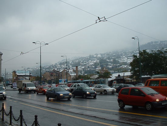 Hauptverkehrszeit am frühen Abend