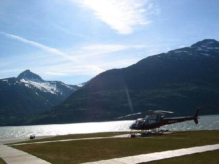 Start- und Landeplatz der Gletscher-Helis
Depart en helico pour les glaciers