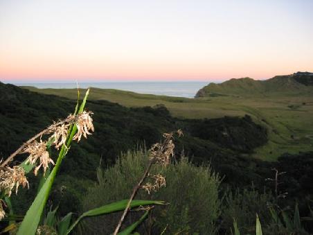 Blick beim Aufstieg zum Leuchtturm auf das Umland
Vue du chemin menant au phare