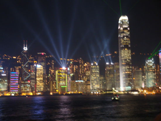 Die Skyline von Hong Kong Island
