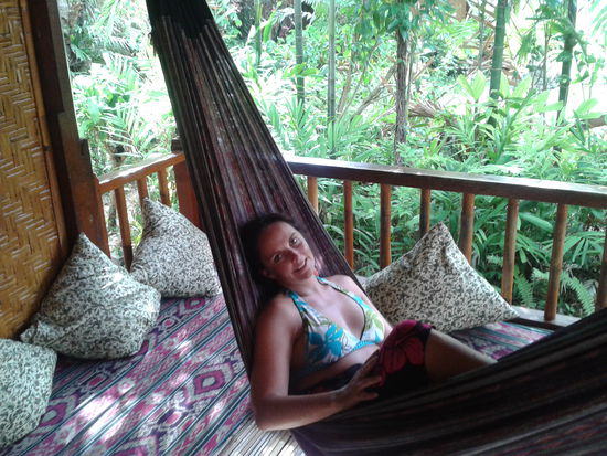 Chillen auf unserer Terasse.