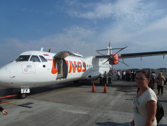 Mit Lion gings direkt von Lombok über Surabaya nach Yogyakarta