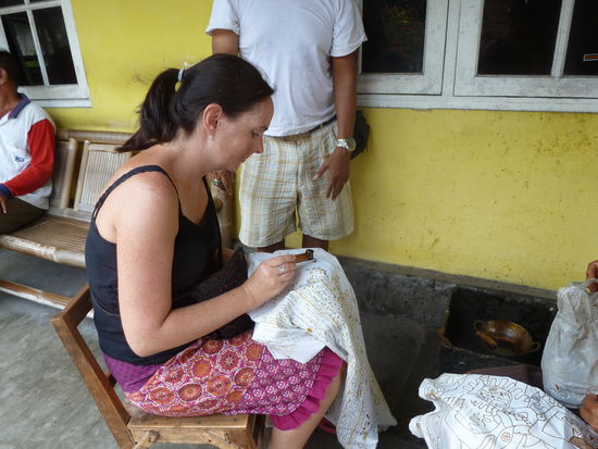 Meine Batikversuche im Sultans Palace.