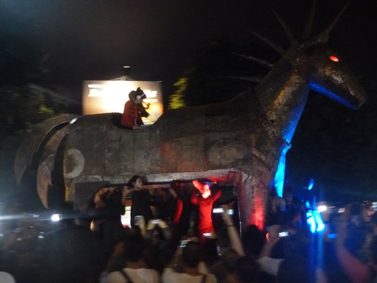 Karneval in Yogya zu Ehren der Prinzessin die 2 Tage vorher geheiratet hat
und dann gings weiter mit dem Zug nach Bandung.